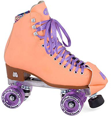 Moxi Skates - Strandhäschen - Modische Damen Rollschuhe | Pfirsich-Decke | Größe 5