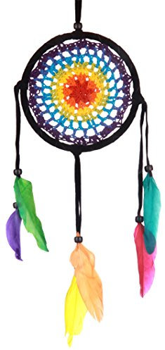 Dreamcatcher Regenbogen Traumfänger gehäckelt, 2 Größen - 12 cm oder 16 cm