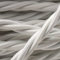 PRE-CUT 3 Meter Length Vintage Styled British White Coloured Cloth Covered Braided Twist Flex - Electric Cable 3 Core; Electrical Wire 3Amp; Lighting Flex 0.50mm