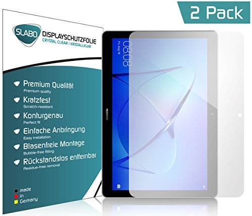 Slabo 2 x Pellicola Protettiva per Display per Huawei MediaPad T3 10 9.6 (AGS-L09) Protezione Display Crystal Clear Invisibile Made in Germany