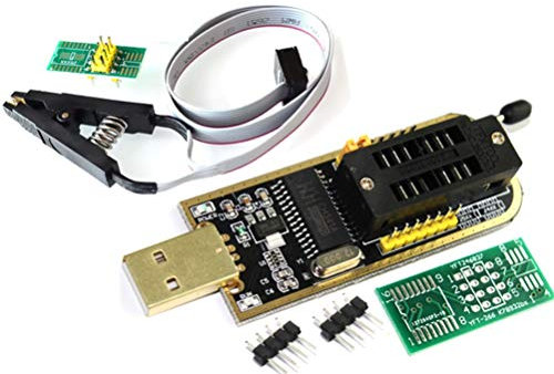 CH341A 24 25 Series EEPROM Flash BIOS USB Programmer with Software & Driver + SOIC8 SOP8 Clip Adapter Module