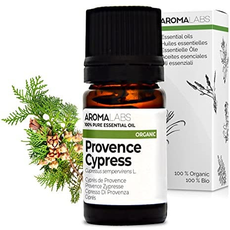 Aroma Labs - Ciprés - Aceite Esencial Orgánico - Quimiotipado y Certificado AB - 5 mL