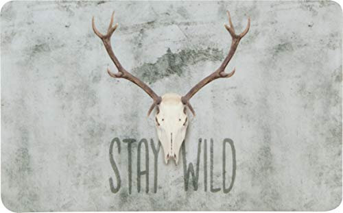 IHR - MCB 882100 - Breakfast Board, Stay Wild, Melamine, 23.5 cm x 14.5 cm, Grey