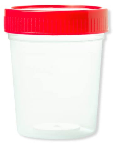 Cura Farma Récipient pour Urina – Urino Control 120 ml en polypropylène transparent – Original soin Farma – 21 g, paquet de 10 pièces