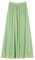 CAMILIFE Jupe Longue en Mousseline de Soie pour Femme Jupe Maxi Longueur de Jupe 100cm Taille XS-M Uni Feuille de Palmier Vert