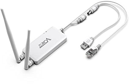 Vonets VAP11S 2,4 GHz industrieller Mini-WLAN-Router, Wireless Bridge/Repeater, 2 RJ45-Ethernet-Ports und 2 Externe Antennen, unterstützt elektronische Waagen, SPS und andere Anwendungen