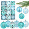 Weihnachtskugeln Blau, Christbaumkugeln Kunststoff 6cm, Blaue Weihnachtsbaumkugeln Groß, 12 Stücke Weihnachtsbaum Kugeln Set