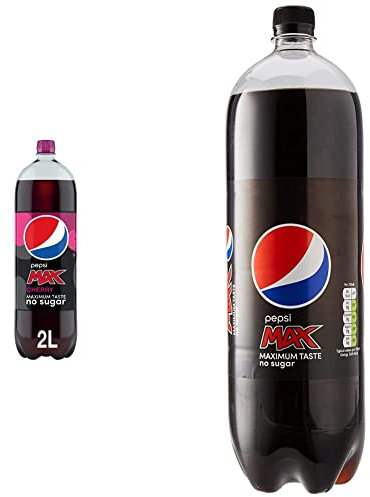 Pepsi Max Cherry, 2L & Max No Sugar Bottle, 2L
