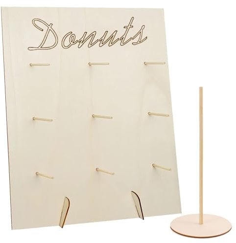 YeahBoom Donut Wand Hochzeit,Donuts Ständer Holz,Donuts Stander,Candy Bar Donut Wand,Donut Board,Donut Tafel,Donut Halter,Donut Dekoration für Hochzeiten Geburtstage, Babyparty, Jubiläen, Konditoreie
