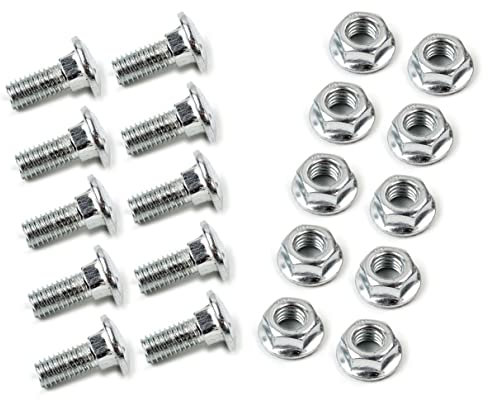 YETTAT 10 Piece Silver Bolt and Lock Nuts Garage Door Hardware Set