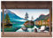 wandmotiv24 Fototapete Ausblick Terrasse Landschaft See, XXL 400 x 280 cm - 8 Teile, Wanddeko, Wandbild, Wandtapete, Sessel Teekanne Berge Wasser Holz Pergola M6843