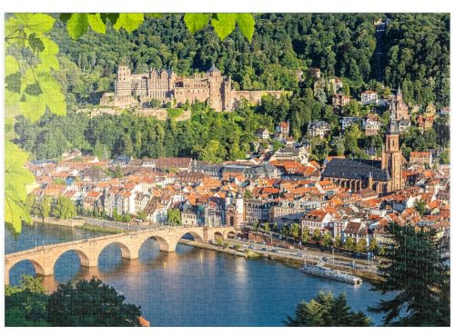 MyPuzzle Blick auf Heidelberg im Sommer, Deutschland - Premium 1000 Teile Puzzle - MyPuzzle Sonderkollektion von Puzzle Galaxy