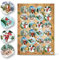 Logbuch-Verlag 24 Nostalgie Weihnachtsaufkleber grün blau rot - vintage Weihnachtsmotive Winter Aufkleber Weihnachten Ø 4 cm