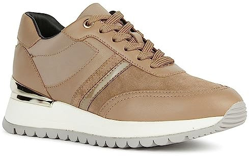 Geox D Desya A, Zapatillas Mujer, Dk Taupe, 38 EU