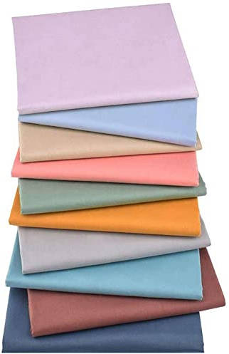 JAWSEU 10 Stück Baumwollstoff Patchwork Stoffe 50x50cm DIY Gewebe Quadrate Baumwolltuch Stoffpaket, Baumwollstoff Patchwork Stoffpaket für Kleidung, Bettwäsche, Vorhänge, Puppen, Handtaschen