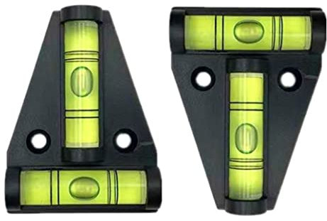 2 x magnetische Wohnmobil-Nivellierer T-Wasserwaage, mit Schraubenmontage und Magnetismus, Doppelnutzung, Wohnmobil-Teile-Zubehör, Außen-Nivellierung, Stabilisierungs-Nivellierer