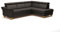 CAVADORE Leder-Schlafsofa Ammerland mit Ottomane / Landhaus-Sofa mit Federkern, Bett, Bettkasten + Kopfteilverstellung / 245 x 84 x 194 / Leder Dunkelbraun