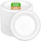ECORIYO 6 Inches Disposable Paper Plates - 50-Pack of Heavy Duty Paper Plates, Compostable Plates from Sugarcane - Freezer & Microwave Safe