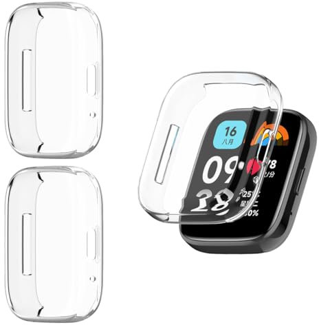 CyuCyu Funda compatible con Xiaomi Redmi Watch 3 Active, protector de pantalla flexible de TPU completo, protector de pantalla para Redmi Watch 3 Active