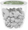 Tera Pietre biance per vasi e acquari, ciottoli Decorativi Colorati in plastica, sassolini da Giardino Bianchi, Dimensioni 3 cm (Small Pot Pack, Bianco)