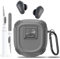 Olytop for New Bose QuietComfort Earbuds II (2022) / Ultra (2023) Case Cover with Lock Clip&Cleaner kit Pen, Rugged Shockproof Protective Hard Skin with Carabiner Men Women for Bose QC 2 - Grey