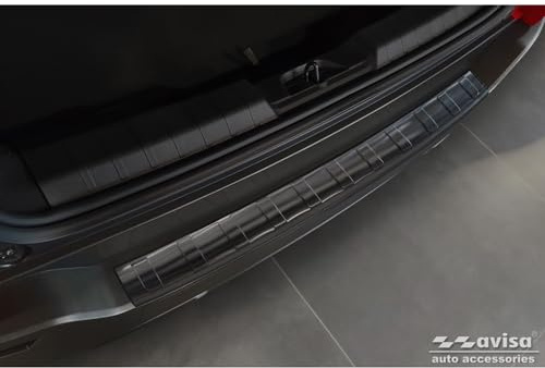 Protezione paraurti Posteriore in Acciaio Inox Nero Compatibile con Jeep Avenger + EV 2023- 'Ribs'
