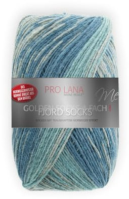 PRO LANA Fjord Socks - Golden Socks - Farbe: Petrol Color (196) - 100 g/ca. 400 m Wolle