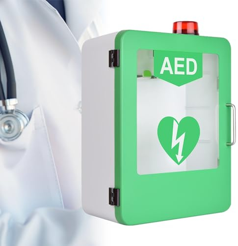 Aufbewahrungsschrank für AED-Erste-Hilfe-Zubehör Defibrillator-Box für zu Hause Automatischer Schließfach für externe Defibrillatoren, passend für alle Defibrillatormarken