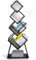 Nisorpa Bücherregal 5 Ebenen Bücherschrank 132 x 54 x 50 cm Metall Bodenstehendes Standregal mit CD DVD Bücher Regal Industrielle Bookshelf für Wohnzimmer Büro Schlafzimmer, Schwarz