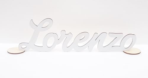 Nome in Legno personalizzato da tavolo o da parete (BIANCO)