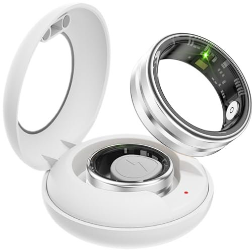Smart Ring Fitnesstracker Schrittzähler 5ATM Wasserdicht Smartring Fitness Ring Tracker Smartringe Herren Damen Schlaf Ring Pulsmesser Smart Ring Android iOS Sport Ringe Remote-Photograph