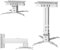 SCREENMAX Projector Ceiling Mount, Universal Projector Holder, Adjustable Height & Extendable Arms, Compatible with Epson, Optoma, BenQ, White