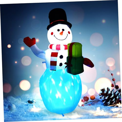 CAXUSD Schneemann-Weihnachtsdeko riesiger Schneemann zum Aufblasen für draußen wetterfeste Weihnachtsdekoration für den Hof