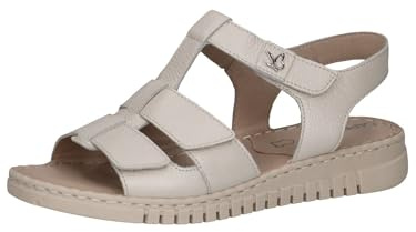 Caprice Damen Sandalen flach aus Leder mit Klettverschluss