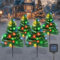 Qoosea Árbol de Navidad con Luces Solares, 4 Luces Solares Exterior Jardin con 80 LED Luces de Copo de Nieve, IP65 Impermeable LED Luz Solar Iluminación, Decor de Navidad para Patio Césped Caminos