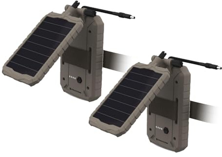 Stealth Cam Sol-Pak - Confezione da 2 batterie solari resistenti | Pannello solare da 12 V, batteria ricaricabile e cavo isolato da 3 m | Compatibile con tutte le fotocamere wireless e cellulari