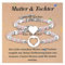 YELUWA Mutter Tochter Geschenk Herz Wunsch Set Armband, Geschenke für Mama zum Muttertag, Mama Tochter Armbänder für 2, Geschenke für Geburtstag Zurück Zur Schule Weihnachten Einschulung Abschluss