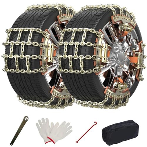 TgGreat Schneekette Für Citroen C3 2022-2023 2024 2025, Auto Schneeketten, Reifenketten, Einfach Zu Montieren, Geeignet FüR Schnee Schlamm Klettern Und EIS,165-195