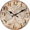 VIKMARI 20cm/8Zoll Schöne Vintage Weltkarte Wanduhr, Klein Industrial Landhausstil Uhr, Batteriebetrieben Holz Lautlos Wanduhr für Wohnzimmer Küche Schlafzimmer Badezimmer Büro