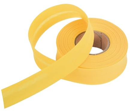 QUARKZMAN 25mm Einzelnes Schrägband aus Polyester, Nahtband zum Nähen Basteln Dekorationen DIY Handwerk(Gelb9m)