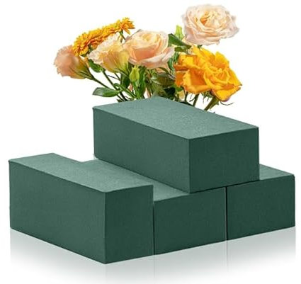 4x Wet Brick Floral Foam Blocks - 23x11x7cm Large Florist Sponge for Fresh Flowers, Perfect for Weddings and Funerals, Indoor and Outdoor Use