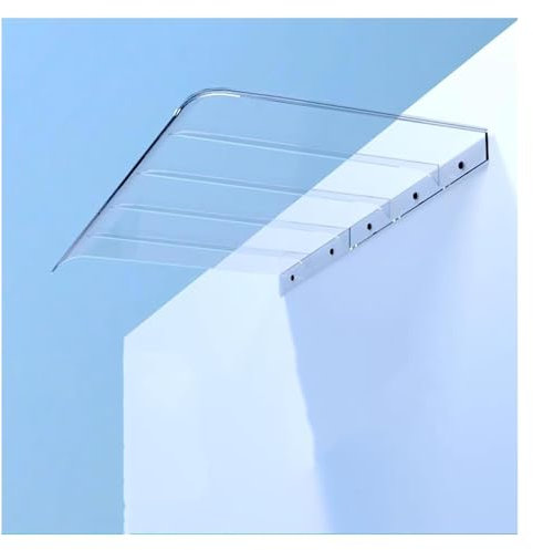 Terrassenüberdachung für Außenbereich, Polycarbonat, Regenschutz für Haustür, Balkon, transparente Fenstertürmarkisen (durchsichtig, 40 x 100 cm)