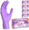 500 Stück ARNOMED Einweghandschuhe Lila, Einmalhandschuhe L, Nitril Handschuhe Einweg, Nitrilhandschuhe puderfrei, Gummihandschuhe Einweg, Schutzhandschuhe, Handschuhe Nitril in XS, S, M, L, XL