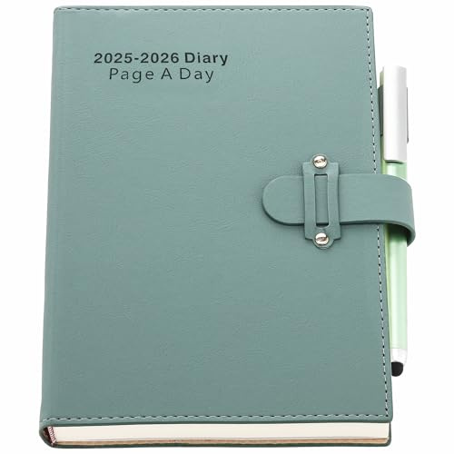 Mljtoyo Diario accademico 2025-2026, agenda di metà anno 25 26 pagine A5 al giorno, copertina rigida Appuntamento da lug.2025-giu. 2026 con penna, adesivi, pagina per aggiungere note, ciano