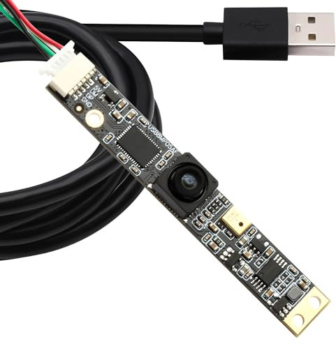 Svpro 8MP USB-Kameramodul mit Mikrofon, 102 Grad Weitwinkel-Lasergravurkamera für Lightburn, Fixfokus 4K UVC Webcam Board für Computer, Raspberry Pi