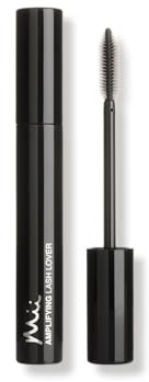 Mii Cosmetics Amplifying Lash Lover Smudge Proof Mascara, Lifts & Curls for Fanned-Out Lashes, Lightweight & Buildable, Conditioning Mascara for Sensitive Eyes & Contact Lens Wearers, Deep Black