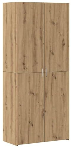 vidaXL Highboard 2 pcs Artisan-Eiche 80 x 42 x 185 cm, Stylisches Rechteck-Hochboard, modernes Stauraum-Möbel, Elegante Holzkommode für Wohnzimmer, praktische Inneneinrichtung
