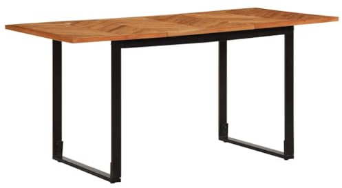 vidaXL Dining Table 160x80x75 cm Solid Wood Acacia