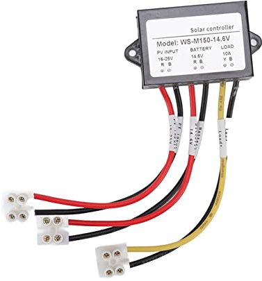 MPPT Solar Controller 150W 10A 12V 24h Last Ausgang, Anti Backflow IP67 Wasserdicht - Hohe Effizienz, Mehrfachschutz, Für Solarbetriebene E - Bike und Solarstraßenlampe (WS M150 14,6 V Normalment