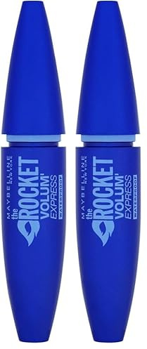 Maybelline New York - Mascara Volume Waterproof - Rocket - Noir - 9,6 ml (Lot de 2)